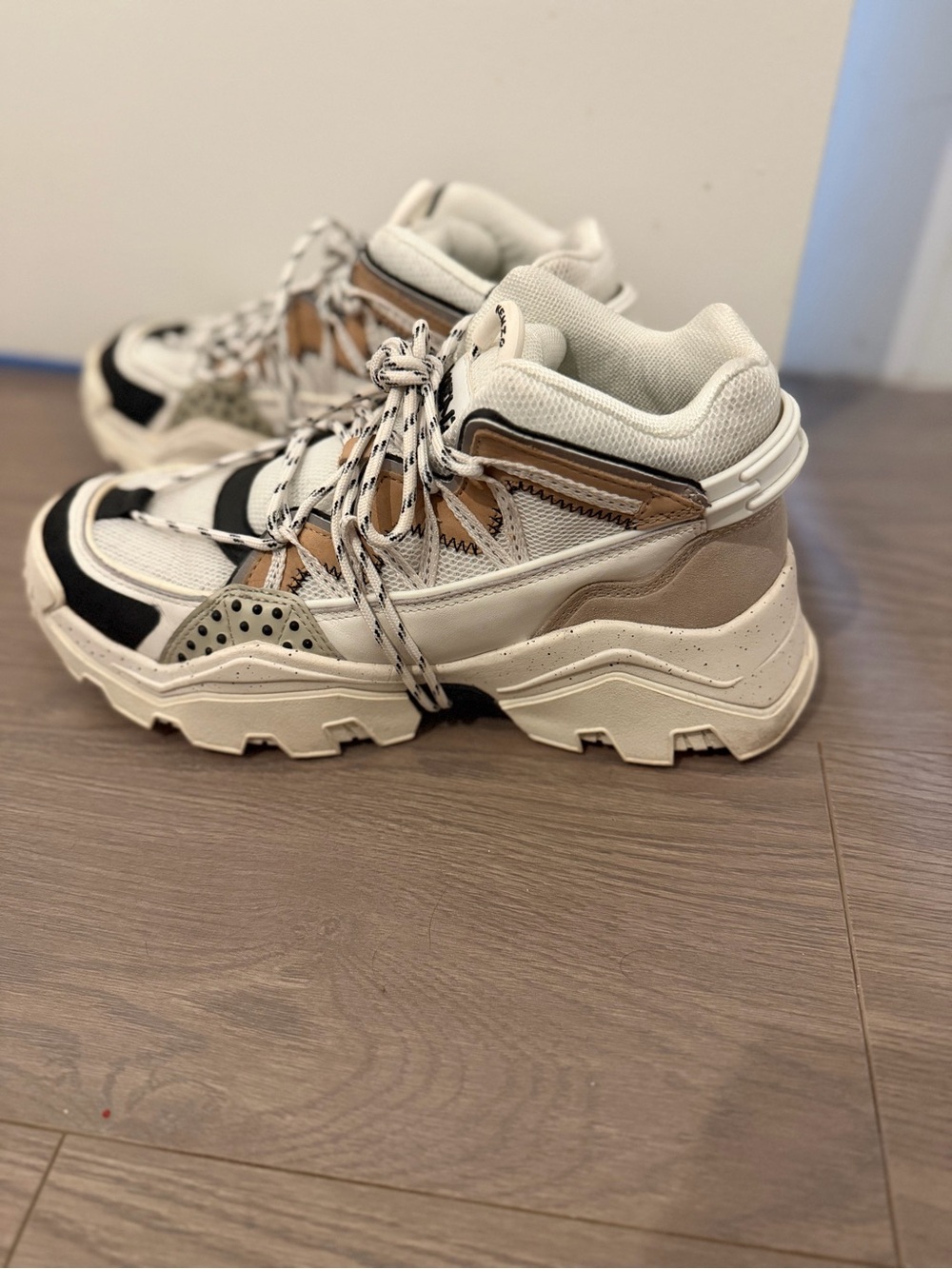 Kenzo Cream, Tan and Black Chunky Trail Sneakers